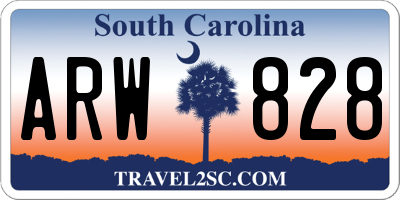 SC license plate ARW828