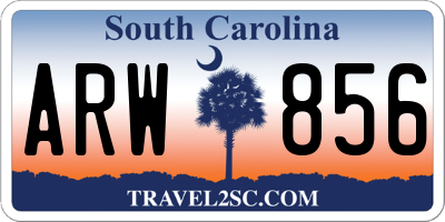 SC license plate ARW856