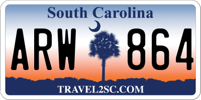 SC license plate ARW864