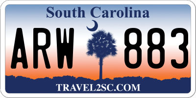 SC license plate ARW883
