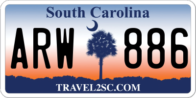 SC license plate ARW886