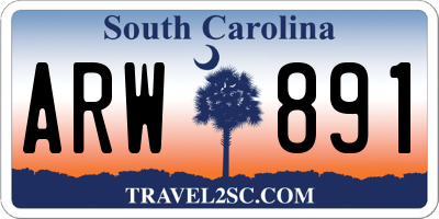 SC license plate ARW891