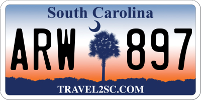 SC license plate ARW897