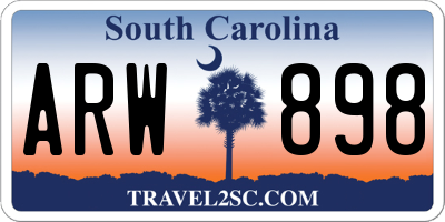 SC license plate ARW898