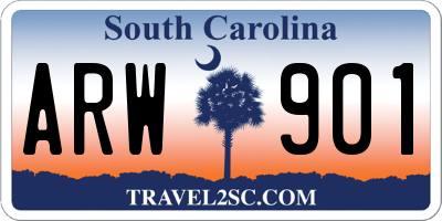 SC license plate ARW901
