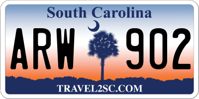 SC license plate ARW902