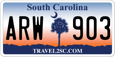 SC license plate ARW903