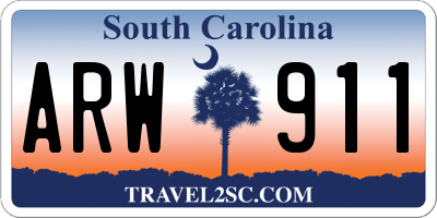 SC license plate ARW911