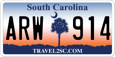 SC license plate ARW914