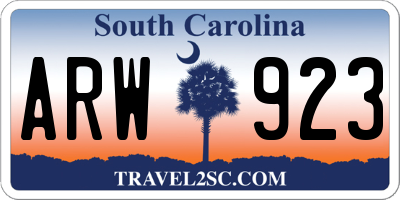 SC license plate ARW923