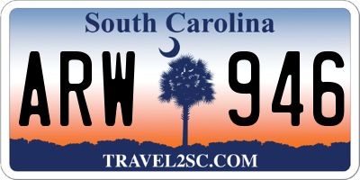 SC license plate ARW946