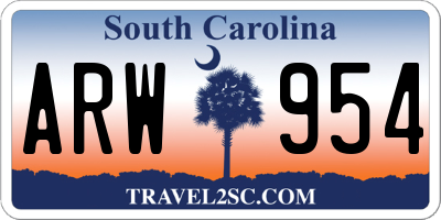 SC license plate ARW954