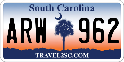 SC license plate ARW962