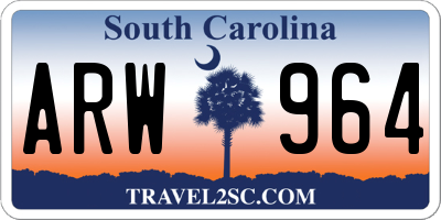 SC license plate ARW964
