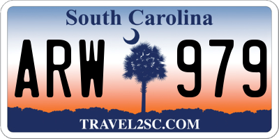 SC license plate ARW979