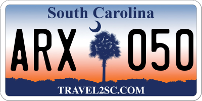 SC license plate ARX050