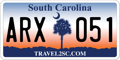 SC license plate ARX051