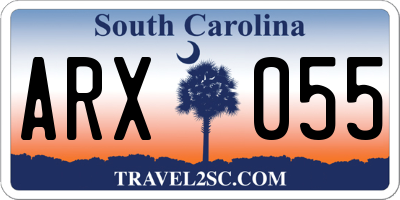 SC license plate ARX055