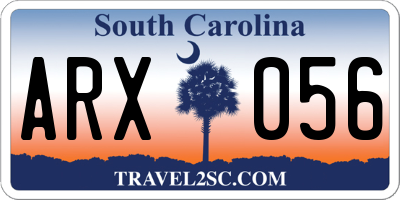 SC license plate ARX056