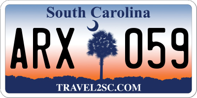 SC license plate ARX059