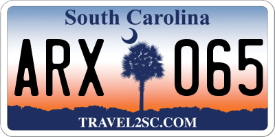SC license plate ARX065