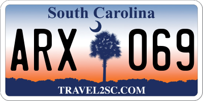 SC license plate ARX069