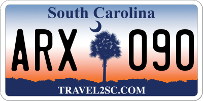 SC license plate ARX090