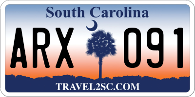 SC license plate ARX091