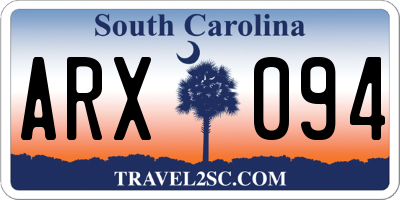 SC license plate ARX094