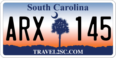SC license plate ARX145