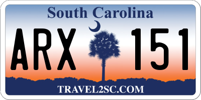 SC license plate ARX151