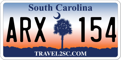 SC license plate ARX154