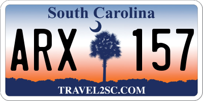 SC license plate ARX157