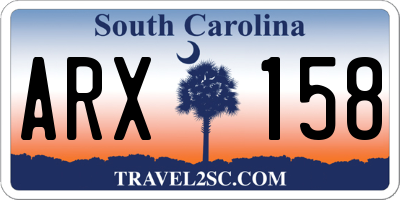 SC license plate ARX158