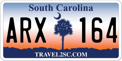 SC license plate ARX164