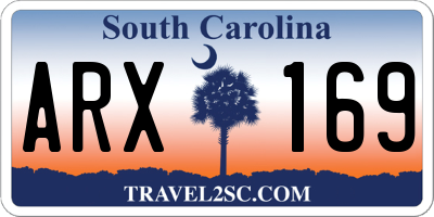 SC license plate ARX169