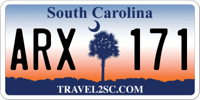 SC license plate ARX171