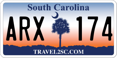 SC license plate ARX174