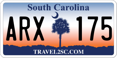 SC license plate ARX175