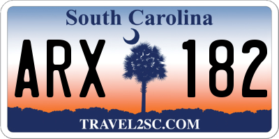 SC license plate ARX182