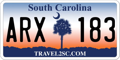 SC license plate ARX183