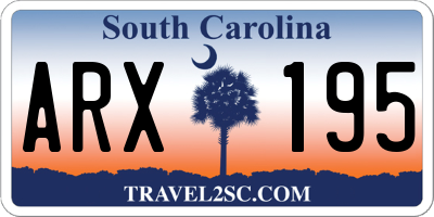 SC license plate ARX195