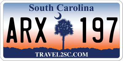 SC license plate ARX197