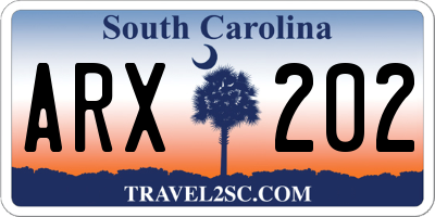 SC license plate ARX202