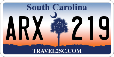 SC license plate ARX219