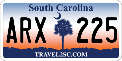 SC license plate ARX225