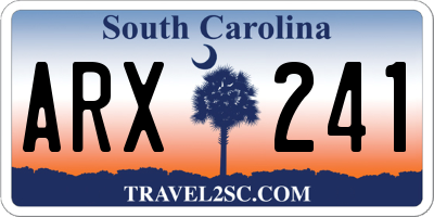 SC license plate ARX241