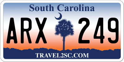 SC license plate ARX249