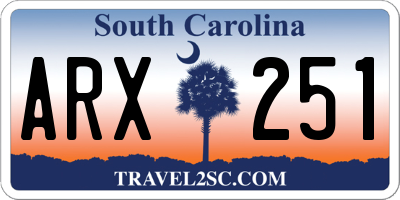 SC license plate ARX251