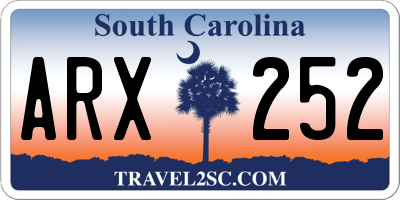 SC license plate ARX252